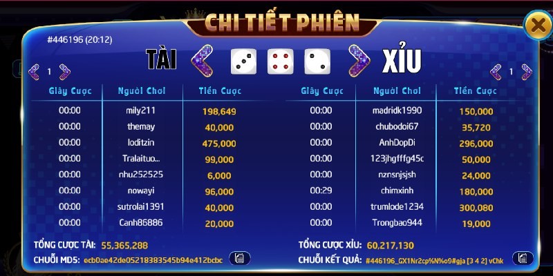 Lưu ý cần nắm bắt khi chơi Tài Xỉu MD5