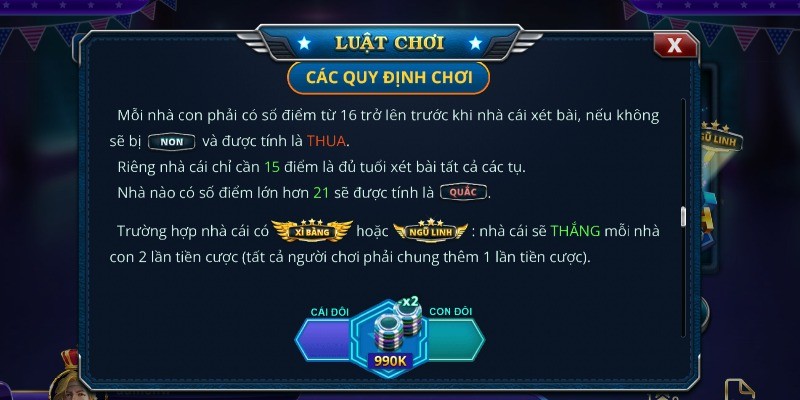 Luật Xì Dách cơ bản